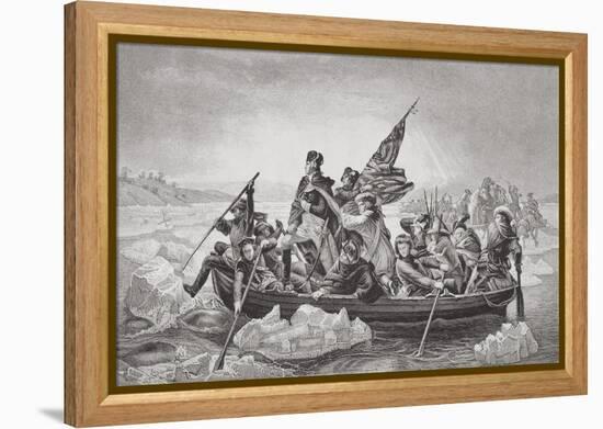 Washington Crossing the Delaware Near Trenton, New Jersey, Christmas 1776, from 'Illustrations of…-Emanuel Leutze-Framed Premier Image Canvas