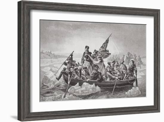 Washington Crossing the Delaware Near Trenton, New Jersey, Christmas 1776, from 'Illustrations of…-Emanuel Leutze-Framed Giclee Print