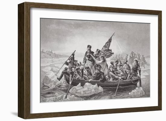 Washington Crossing the Delaware Near Trenton, New Jersey, Christmas 1776, from 'Illustrations of…-Emanuel Leutze-Framed Giclee Print