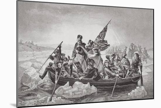 Washington Crossing the Delaware Near Trenton, New Jersey, Christmas 1776, from 'Illustrations of…-Emanuel Leutze-Mounted Giclee Print