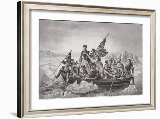 Washington Crossing the Delaware Near Trenton, New Jersey, Christmas 1776, from 'Illustrations of…-Emanuel Leutze-Framed Giclee Print