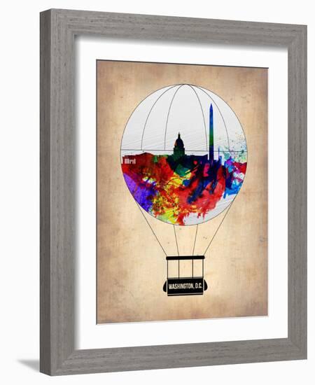 Washington, D.C. Air Balloon-NaxArt-Framed Art Print