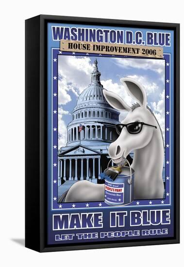 Washington D.C. Blue, House Improvement 2006-Richard Kelly-Framed Stretched Canvas