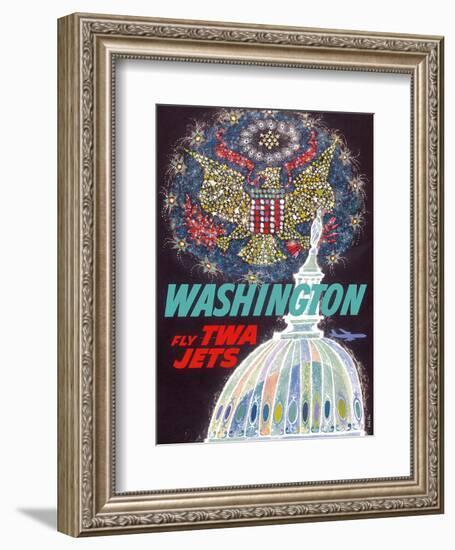 Washington, D.C. - Fly TWA Jets (Trans World Airlines)-David Klein-Framed Art Print