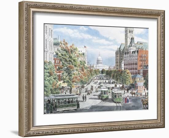 Washington D.C. Gridlock-Stanton Manolakas-Framed Giclee Print