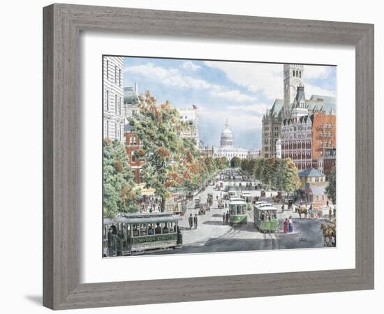 Washington D.C. Gridlock-Stanton Manolakas-Framed Giclee Print