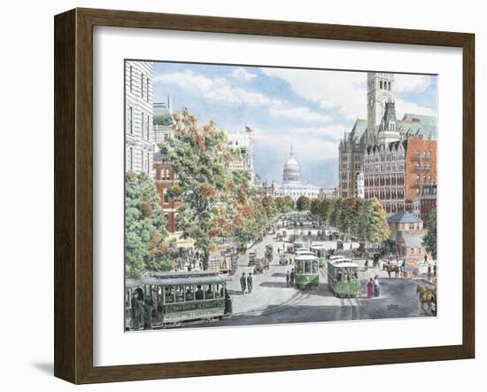 Washington D.C. Gridlock-Stanton Manolakas-Framed Giclee Print