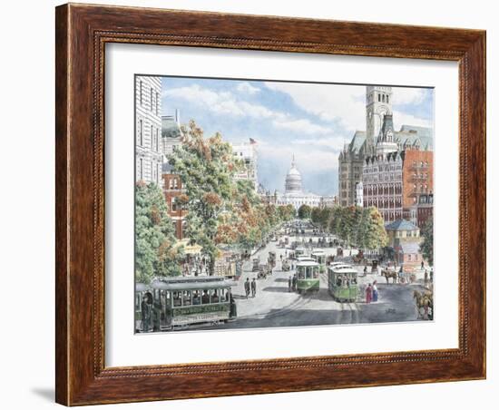 Washington D.C. Gridlock-Stanton Manolakas-Framed Giclee Print