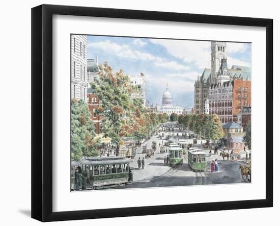 Washington D.C. Gridlock-Stanton Manolakas-Framed Giclee Print