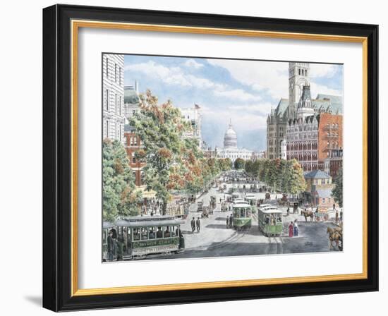 Washington D.C. Gridlock-Stanton Manolakas-Framed Giclee Print