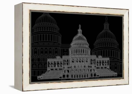 Washington D.C. Night-Cristian Mielu-Framed Stretched Canvas