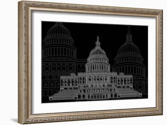 Washington D.C. Night-Cristian Mielu-Framed Art Print