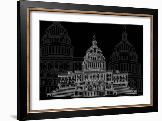 Washington D.C. Night-Cristian Mielu-Framed Art Print