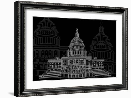 Washington D.C. Night-Cristian Mielu-Framed Art Print