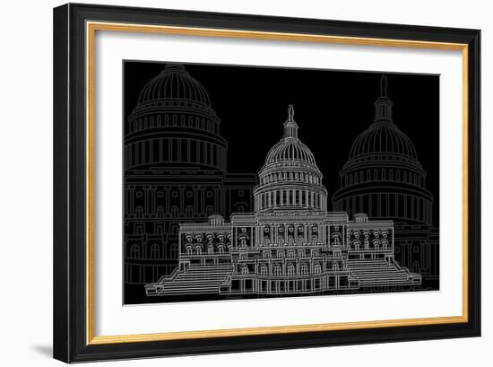 Washington D.C. Night-Cristian Mielu-Framed Art Print