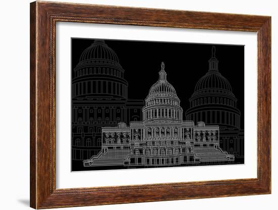 Washington D.C. Night-Cristian Mielu-Framed Premium Giclee Print