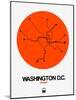 Washington D.C. Orange Subway Map-NaxArt-Mounted Art Print