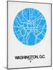 Washington, D.C. Street Map Blue-NaxArt-Mounted Art Print