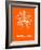 Washington, D.C. Street Map Orange-NaxArt-Framed Art Print