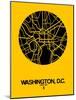 Washington, D.C. Street Map Yellow-NaxArt-Mounted Art Print