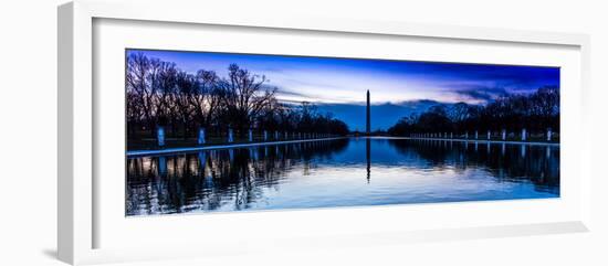 WASHINGTON D.C. - Washington Monument and reflecting pond at sunrise, Washington D.C.-null-Framed Photographic Print