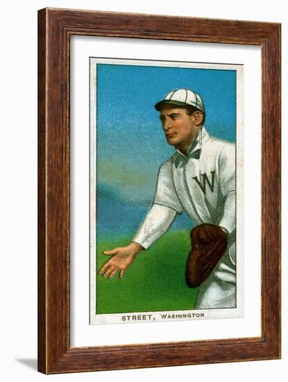 Washington D.C., Washington Nationals, Gabby Street, Baseball Card-Lantern Press-Framed Art Print