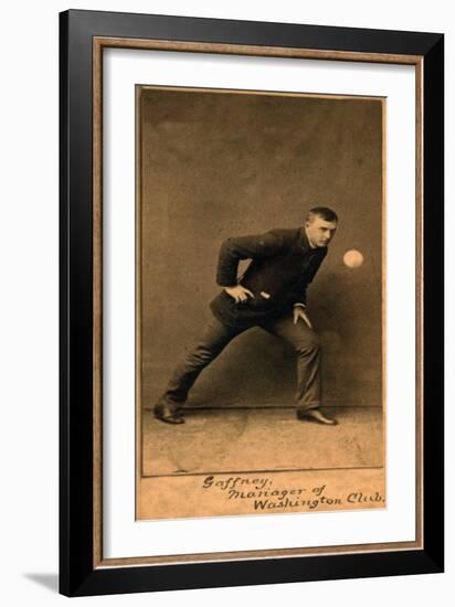 Washington D.C., Washington Statesmen, John Gaffney, Baseball Card-Lantern Press-Framed Art Print