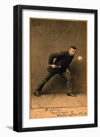 Washington D.C., Washington Statesmen, John Gaffney, Baseball Card-Lantern Press-Framed Art Print