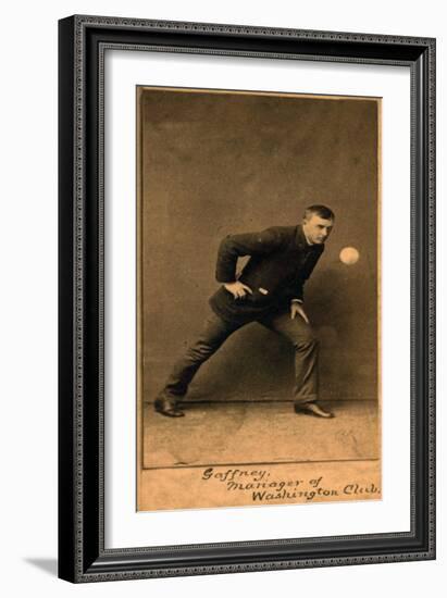 Washington D.C., Washington Statesmen, John Gaffney, Baseball Card-Lantern Press-Framed Art Print