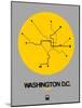 Washington D.C. Yellow Subway Map-NaxArt-Mounted Art Print