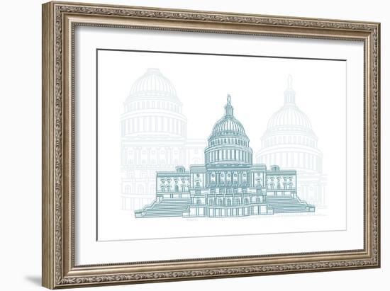 Washington D.C.-Cristian Mielu-Framed Art Print