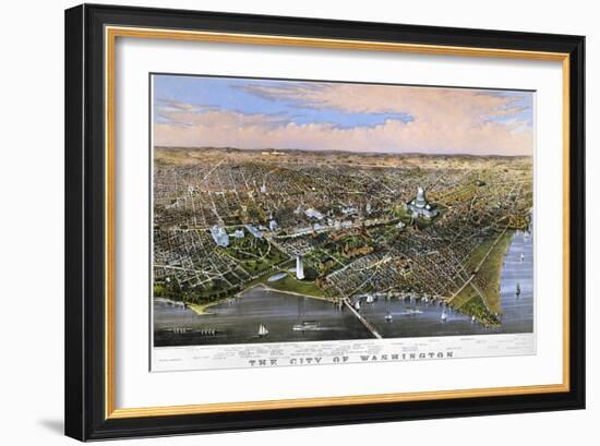 Washington, DC, 1880-Currier & Ives-Framed Giclee Print