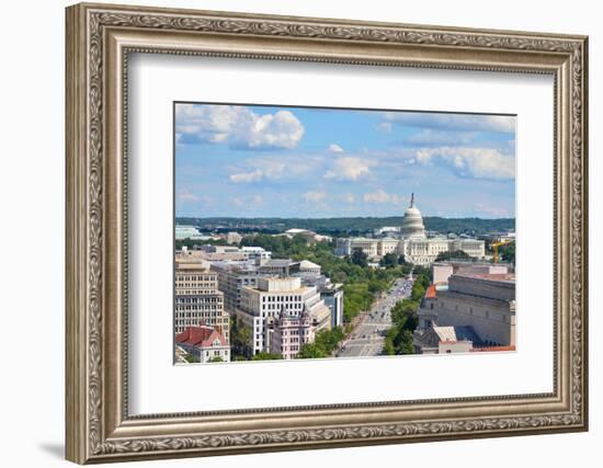 Washington DC - Aerial View of Pennsylvania Street with Federal Buildings including US Archives Bui-Orhan-Framed Photographic Print