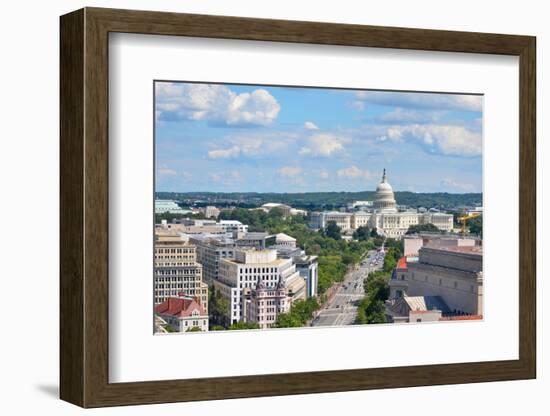 Washington DC - Aerial View of Pennsylvania Street with Federal Buildings including US Archives Bui-Orhan-Framed Photographic Print