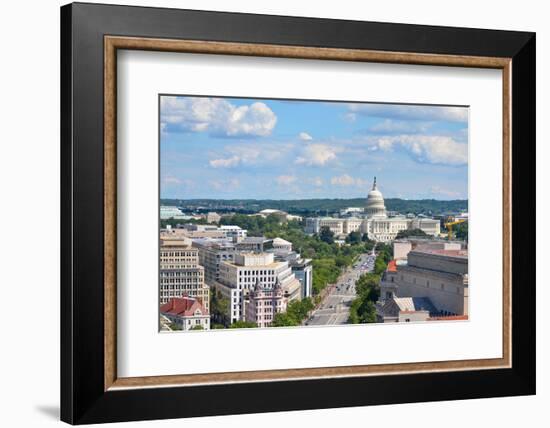 Washington DC - Aerial View of Pennsylvania Street with Federal Buildings including US Archives Bui-Orhan-Framed Photographic Print