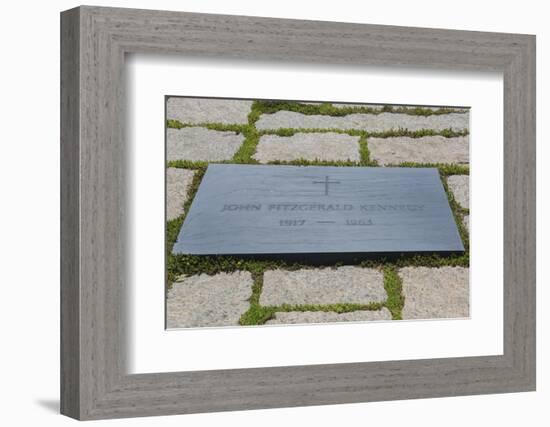 Washington DC, Arlington National Cemetery and Grave of John Kennedy-Bill Bachmann-Framed Photographic Print