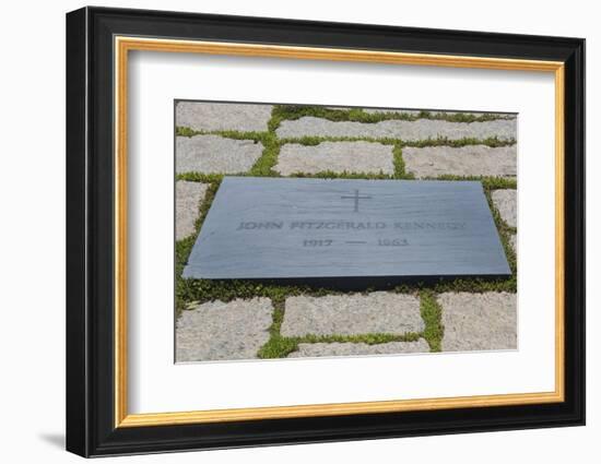 Washington DC, Arlington National Cemetery and Grave of John Kennedy-Bill Bachmann-Framed Photographic Print