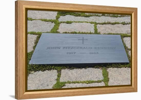 Washington DC, Arlington National Cemetery and Grave of John Kennedy-Bill Bachmann-Framed Premier Image Canvas