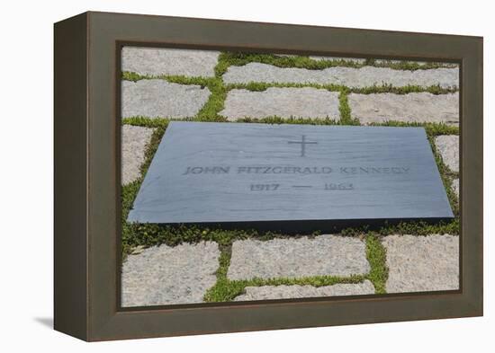 Washington DC, Arlington National Cemetery and Grave of John Kennedy-Bill Bachmann-Framed Premier Image Canvas