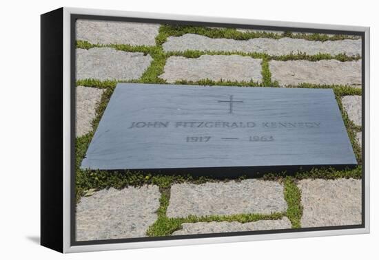 Washington DC, Arlington National Cemetery and Grave of John Kennedy-Bill Bachmann-Framed Premier Image Canvas