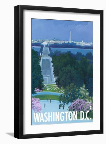 Washington DC, Arlington National Cemetery-Lantern Press-Framed Art Print