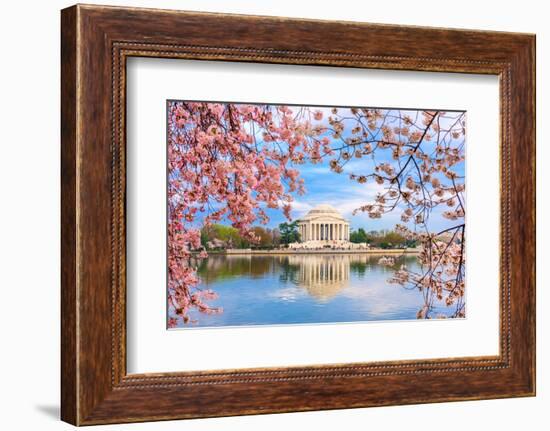 Washington, DC at the Tidal Basin and Jefferson Memorial during Spring.-SeanPavonePhoto-Framed Photographic Print