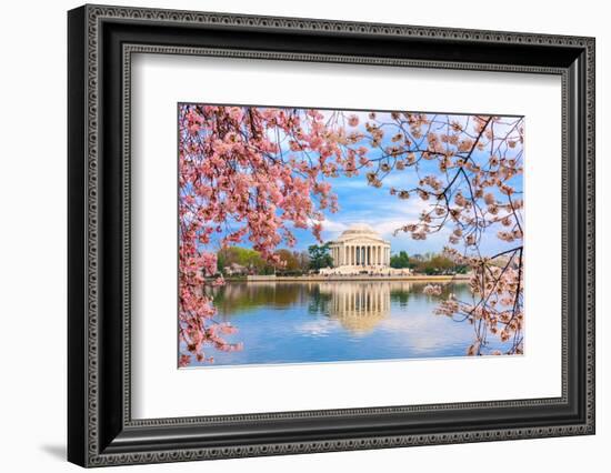 Washington, DC at the Tidal Basin and Jefferson Memorial during Spring.-SeanPavonePhoto-Framed Photographic Print