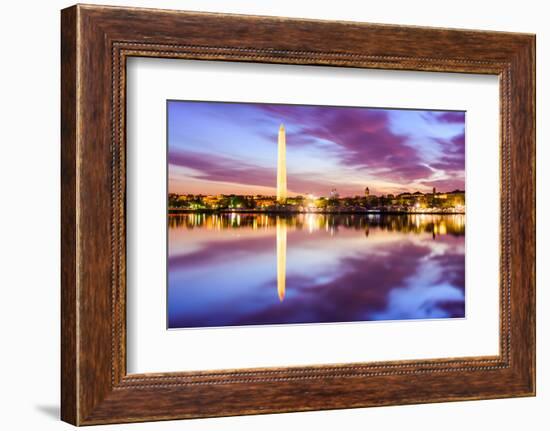 Washington DC at the Tidal Basin and Washington Monument.-SeanPavonePhoto-Framed Photographic Print