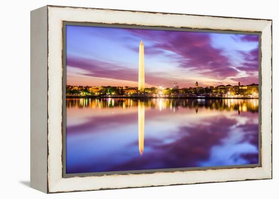 Washington DC at the Tidal Basin and Washington Monument.-SeanPavonePhoto-Framed Premier Image Canvas