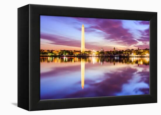 Washington DC at the Tidal Basin and Washington Monument.-SeanPavonePhoto-Framed Premier Image Canvas