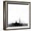 Washington DC City Skyline - Black-NaxArt-Framed Art Print