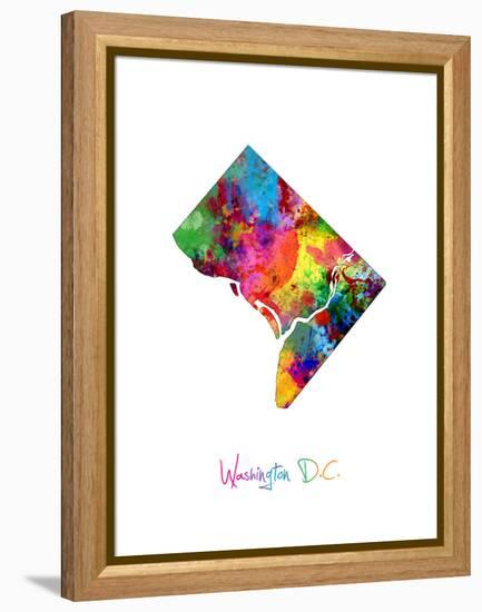 Washington DC, District of Columbia Map-Michael Tompsett-Framed Stretched Canvas