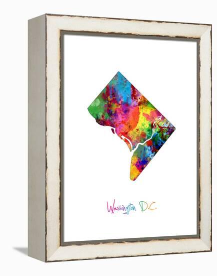 Washington DC, District of Columbia Map-Michael Tompsett-Framed Stretched Canvas