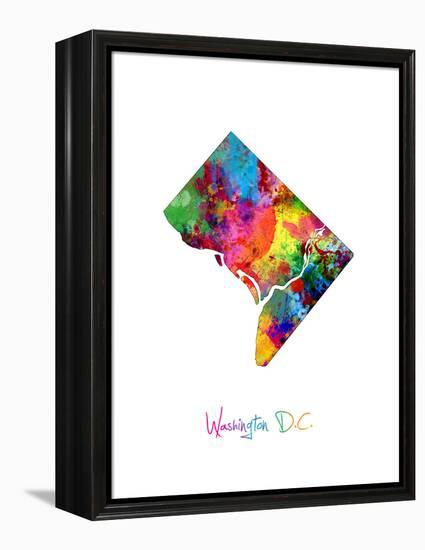 Washington DC, District of Columbia Map-Michael Tompsett-Framed Stretched Canvas